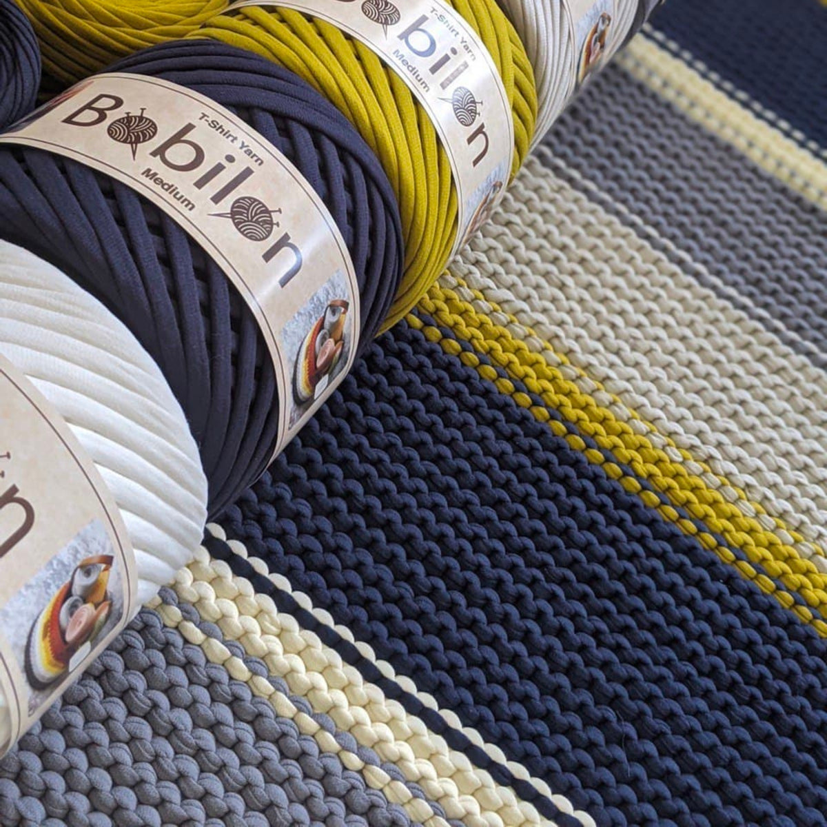 T-shirt yarn, Micro 3-5 mm, Blue Sapphire