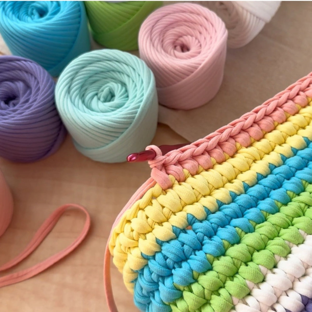 T-shirt yarn, Micro 3-5 mm, Arctic