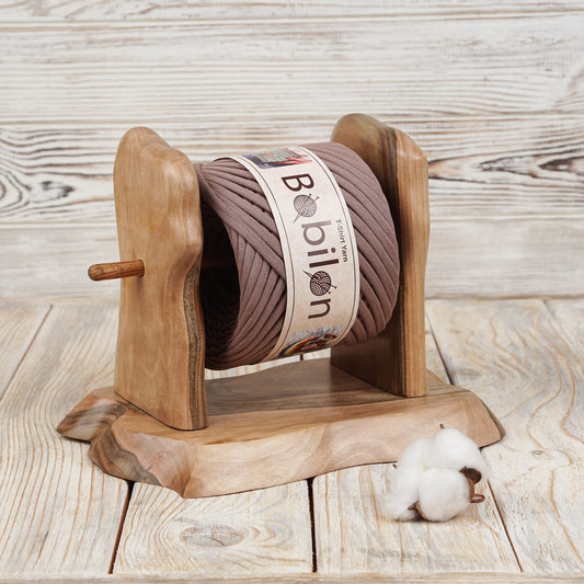 T-shirt yarn, Medium 7-9 mm, Cocoa
