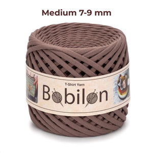 T-shirt yarn, Medium 7-9 mm, Cocoa