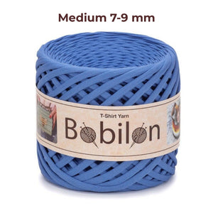 T-shirt yarn, Medium 7-9 mm, Cornflower