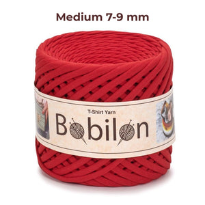 T-shirt yarn, Medium 7-9 mm, Lady in Red