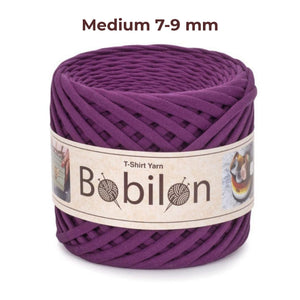 T-shirt yarn, Medium 7-9 mm, Plum Pie