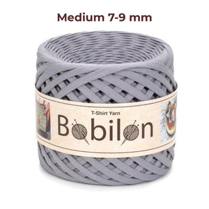 T-shirt yarn, Medium 7-9 mm, Space Gray