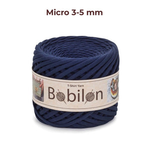 T-shirt yarn, Micro 3-5 mm, Blue Sapphire