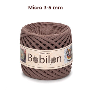 T-shirt yarn, Micro 3-5 mm, Cocoa