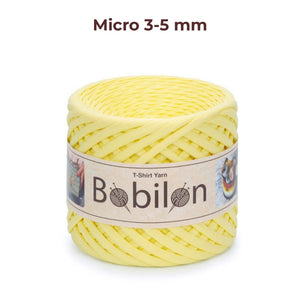 T-shirt yarn, Micro 3-5 mm, Lemon