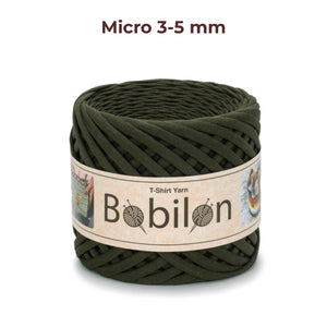 T-shirt yarn, Micro 3-5 mm, Moss Green