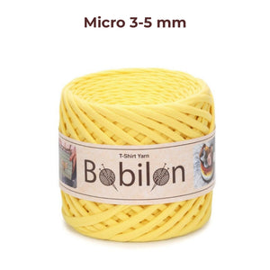 T-shirt yarn, Micro 3-5 mm, Yellow