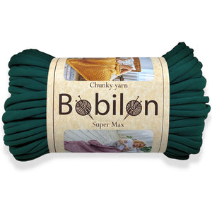 Super Thick T-Shirt Yarn 20–30 mm for Giant Crochet, Hand Knitting & Macrame – Chunky Cotton Tube Yarn – DIY Home Decor – Ultramarine Green