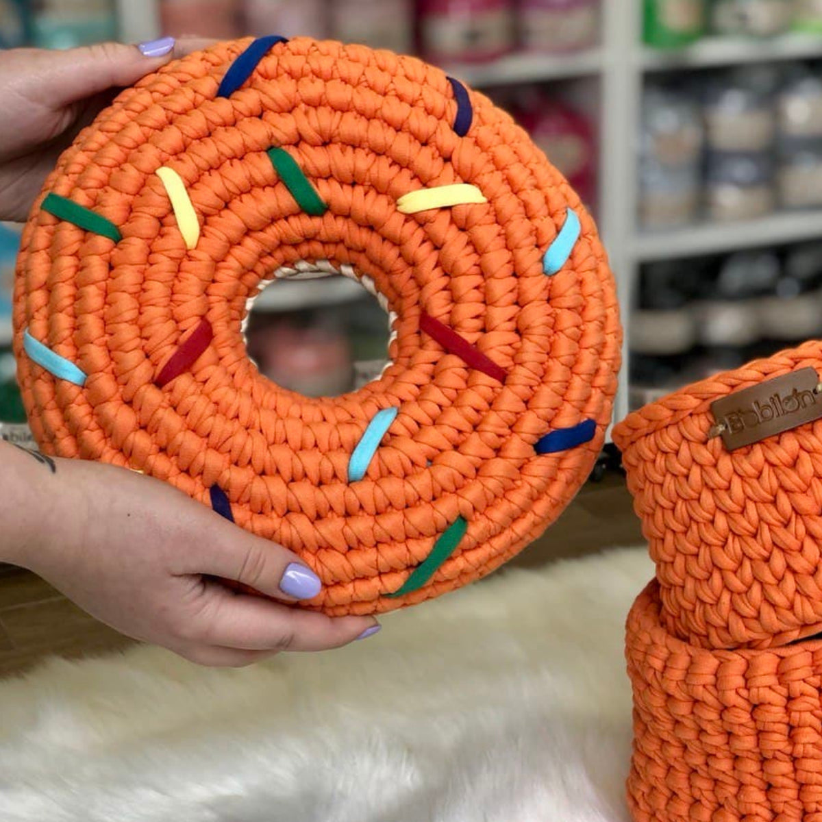 T-shirt yarn, Medium 7-9 mm, Orange