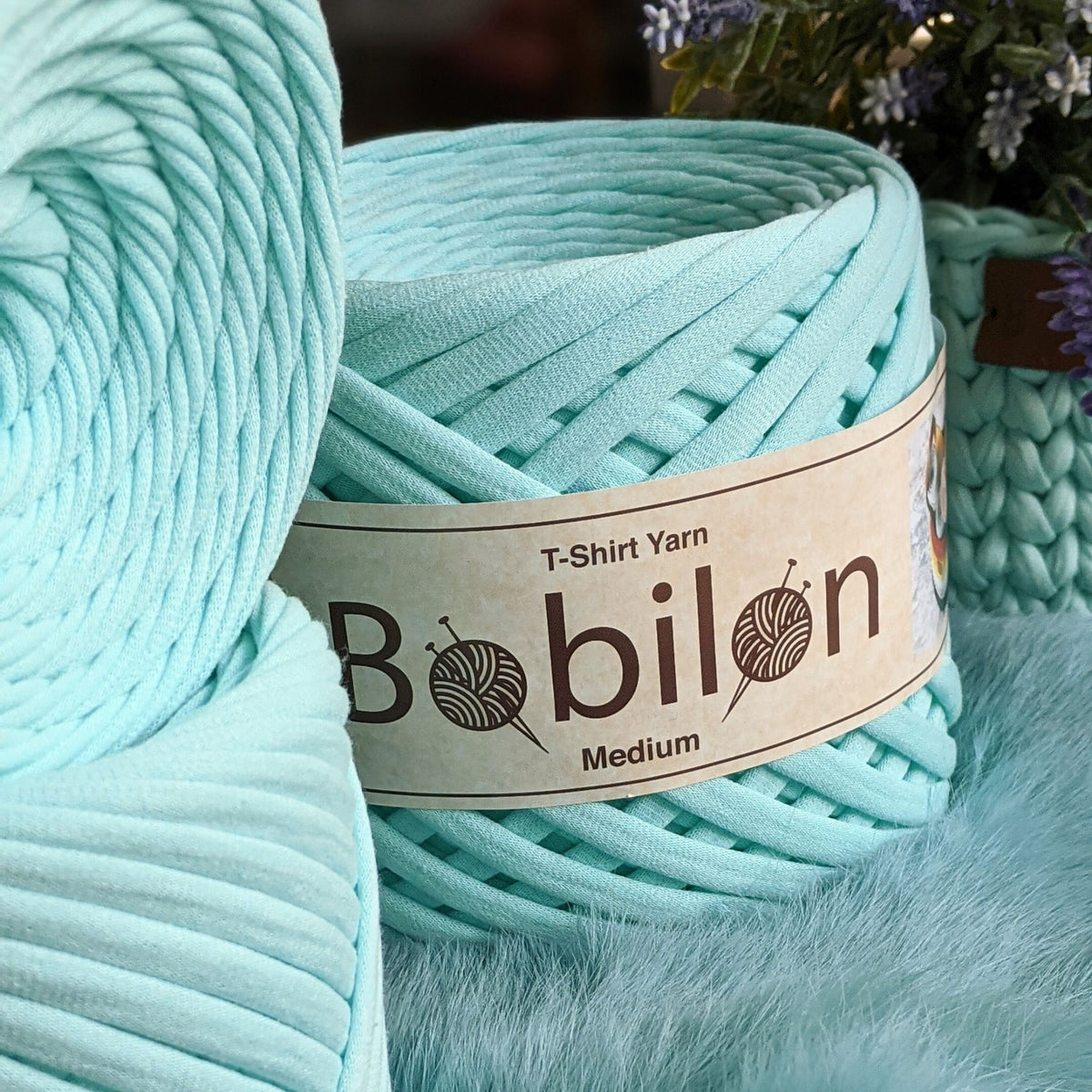 T-shirt yarn, Medium 7-9 mm, Mint