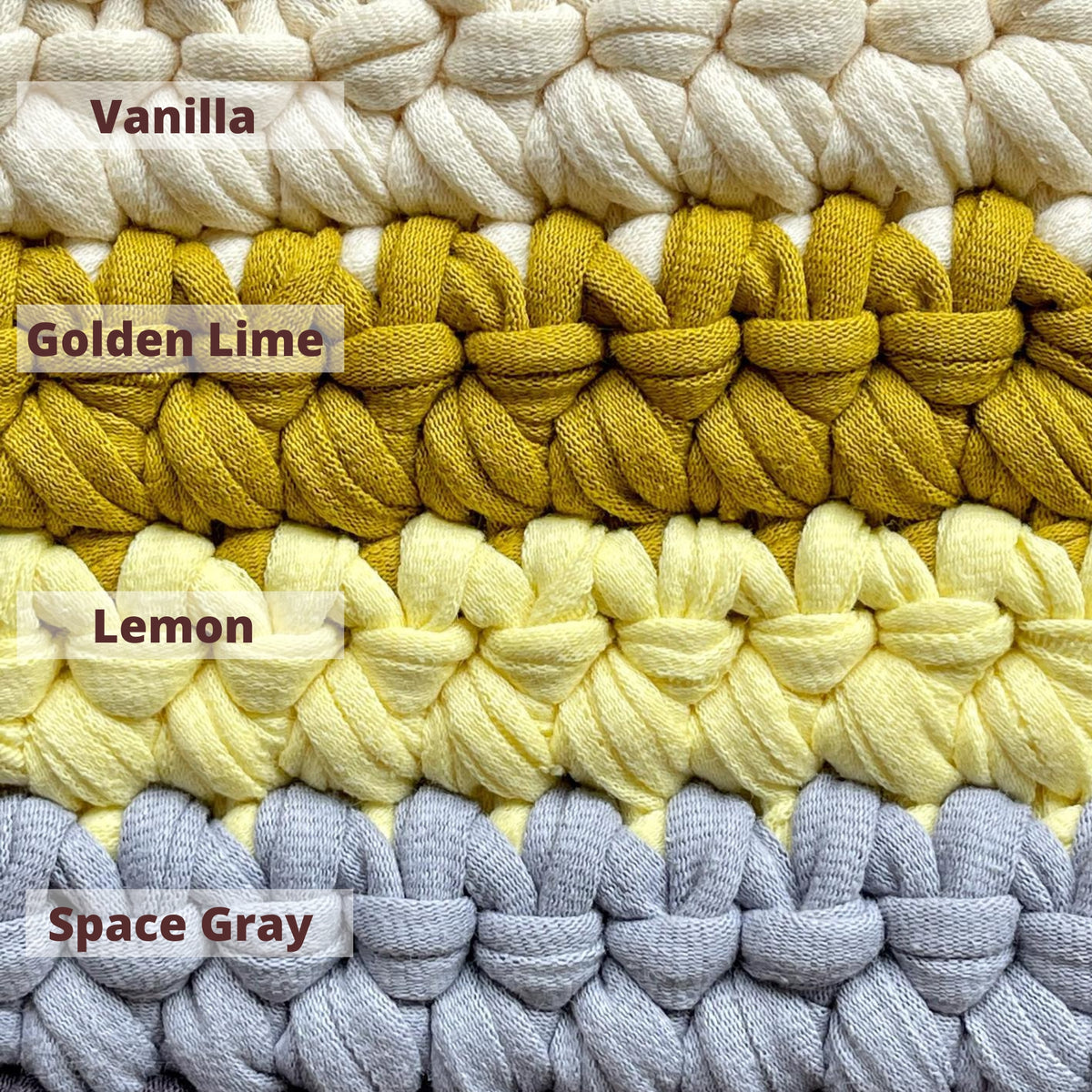 T-shirt yarn, Medium 7-9 mm, Space Gray