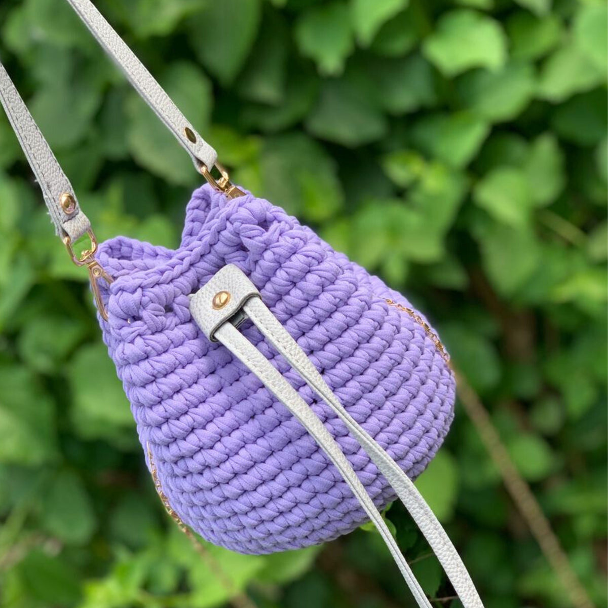 T-shirt yarn, Medium 7-9 mm, Lavender