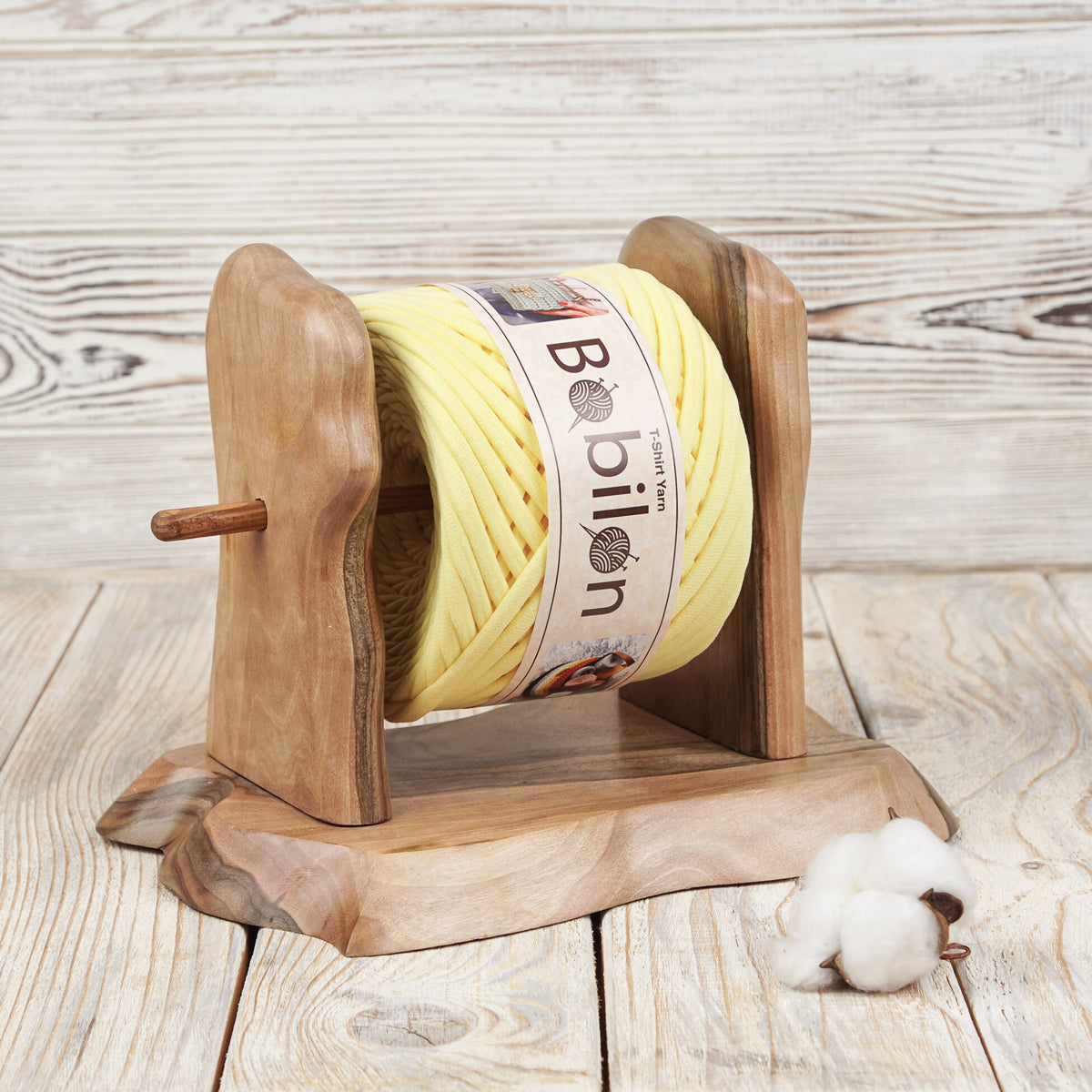T-shirt yarn, Medium 7-9 mm, Lemon