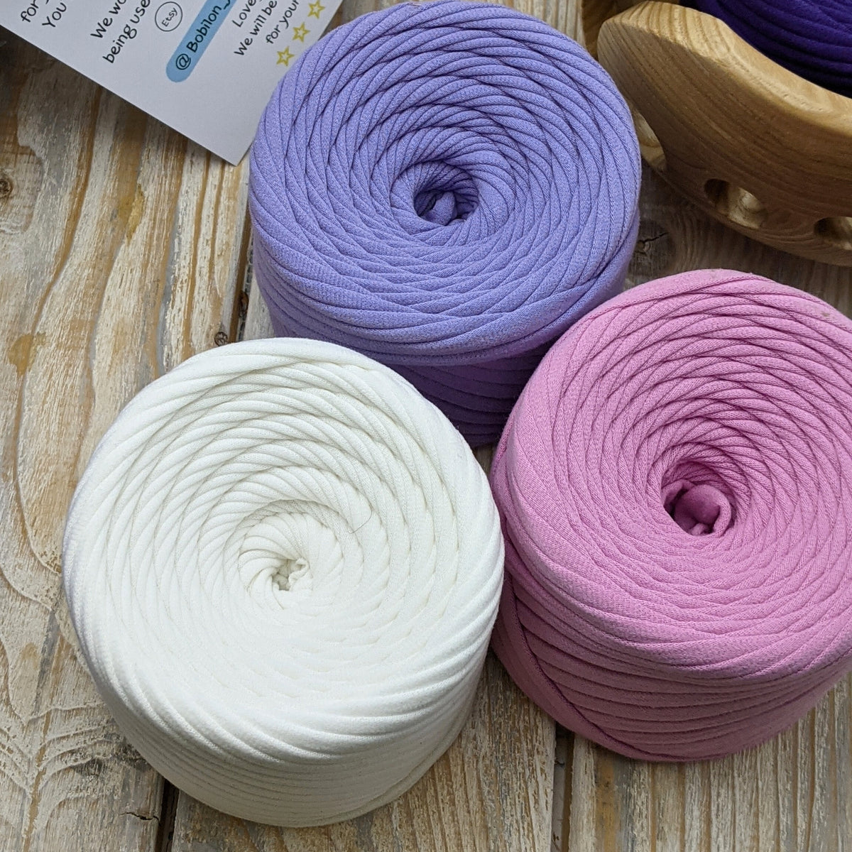 T-shirt yarn, Medium 7-9 mm, Bubble Gum