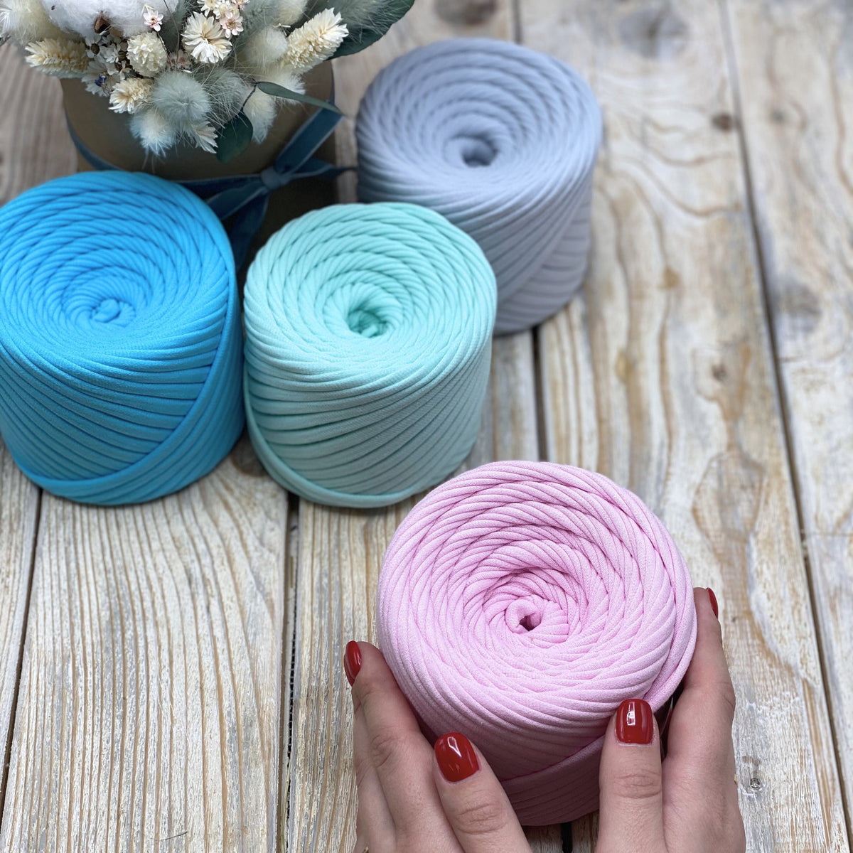 T-shirt yarn, Maxi 9-11 mm, Blush Pink