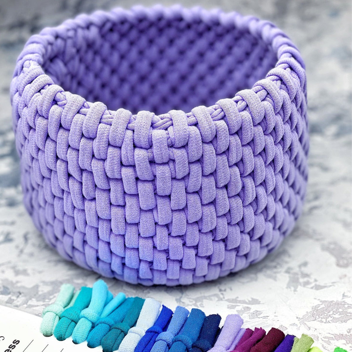 T-shirt yarn, Medium 7-9 mm, Lavender