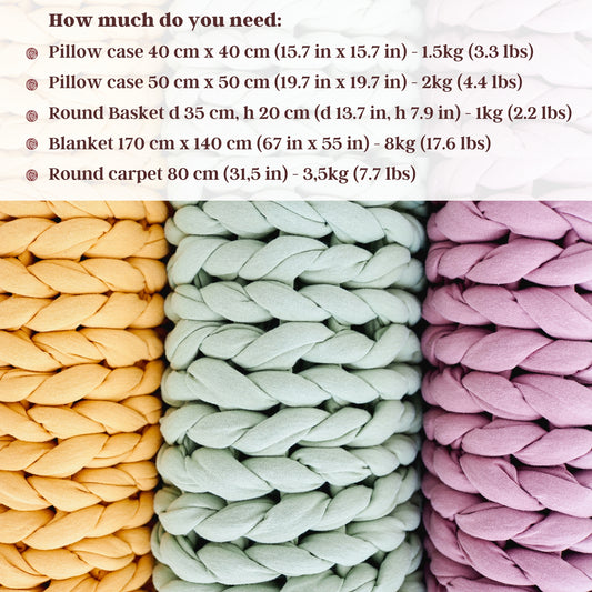Super Thick T-Shirt Yarn 20–30 mm for Giant Crochet, Hand Knitting & Macrame – Chunky Cotton Tube Yarn – DIY Home Decor – Olive