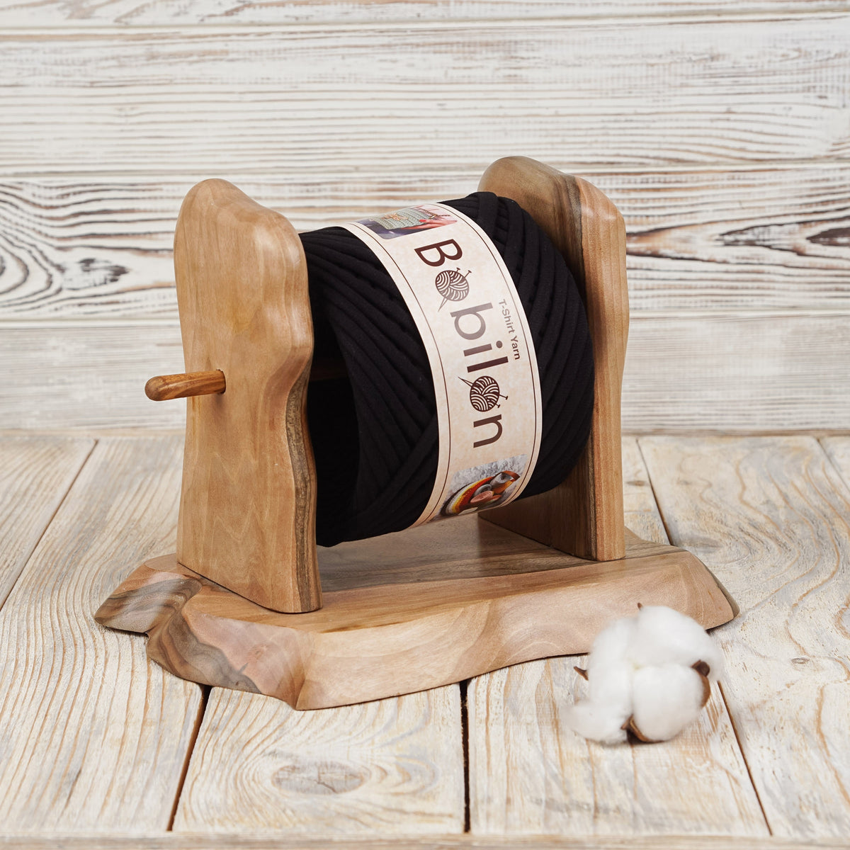 T-shirt yarn, Maxi 9-11 mm, Black Passion