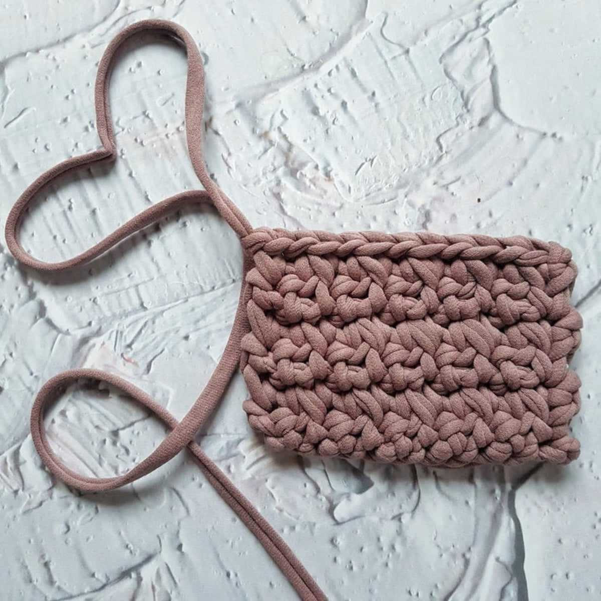 T-shirt yarn, Medium 7-9 mm, Cocoa