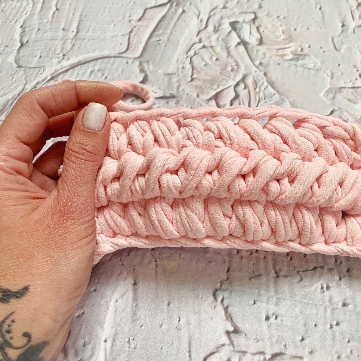 T-shirt yarn, Medium 7-9 mm, Marshmallow