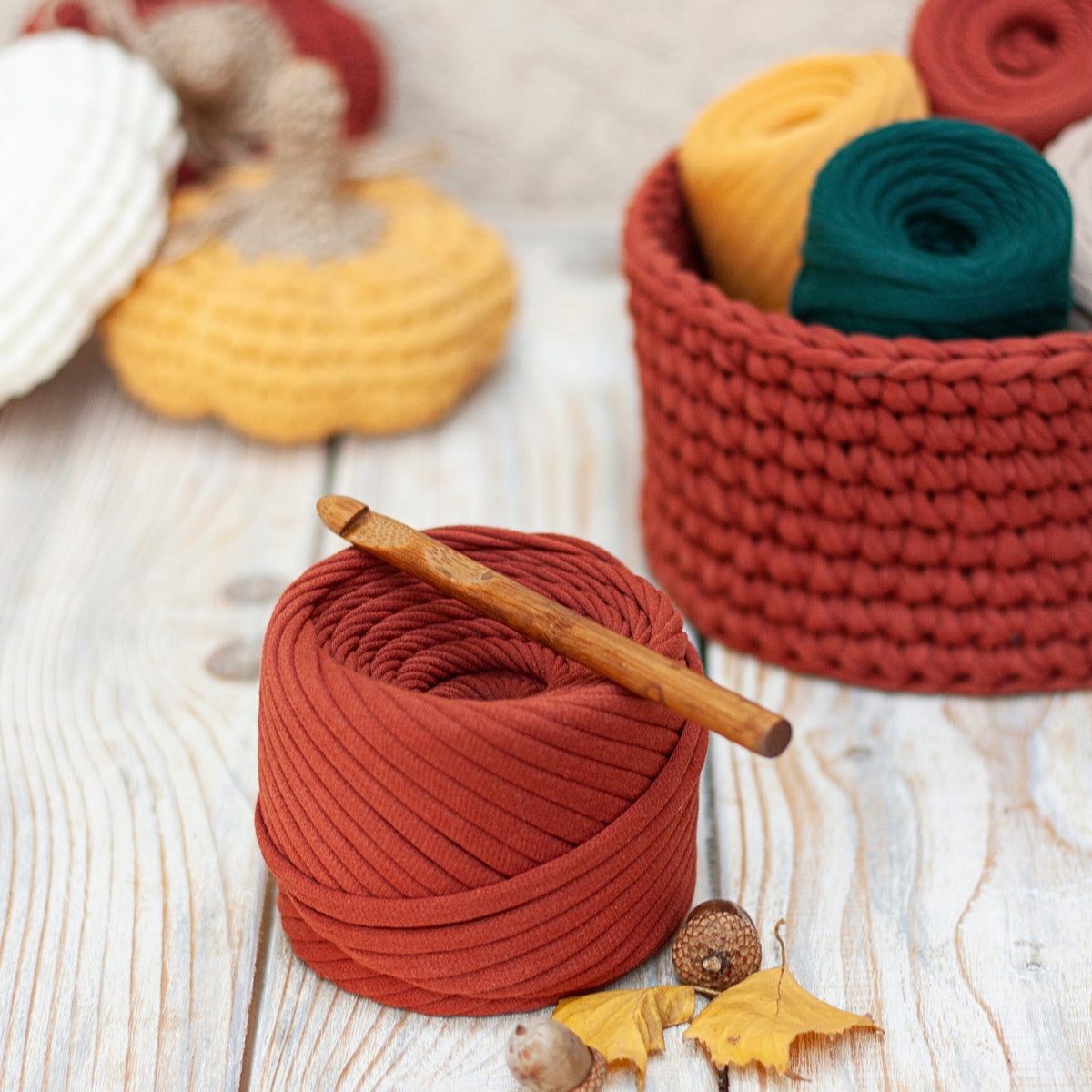 T-shirt yarn, Micro 3-5 mm, Canyon