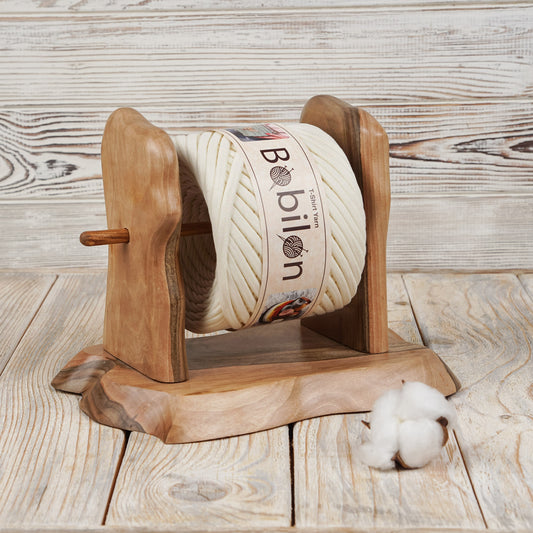 T-shirt yarn, Medium 7-9 mm, Vanilla