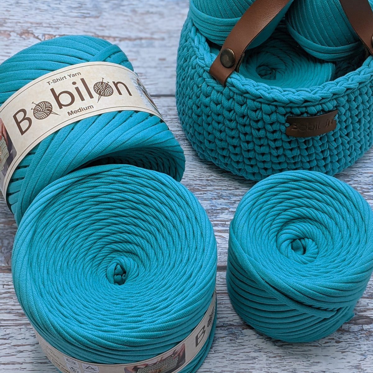 T-shirt yarn, Maxi 9-11 mm, Blue Lagoon