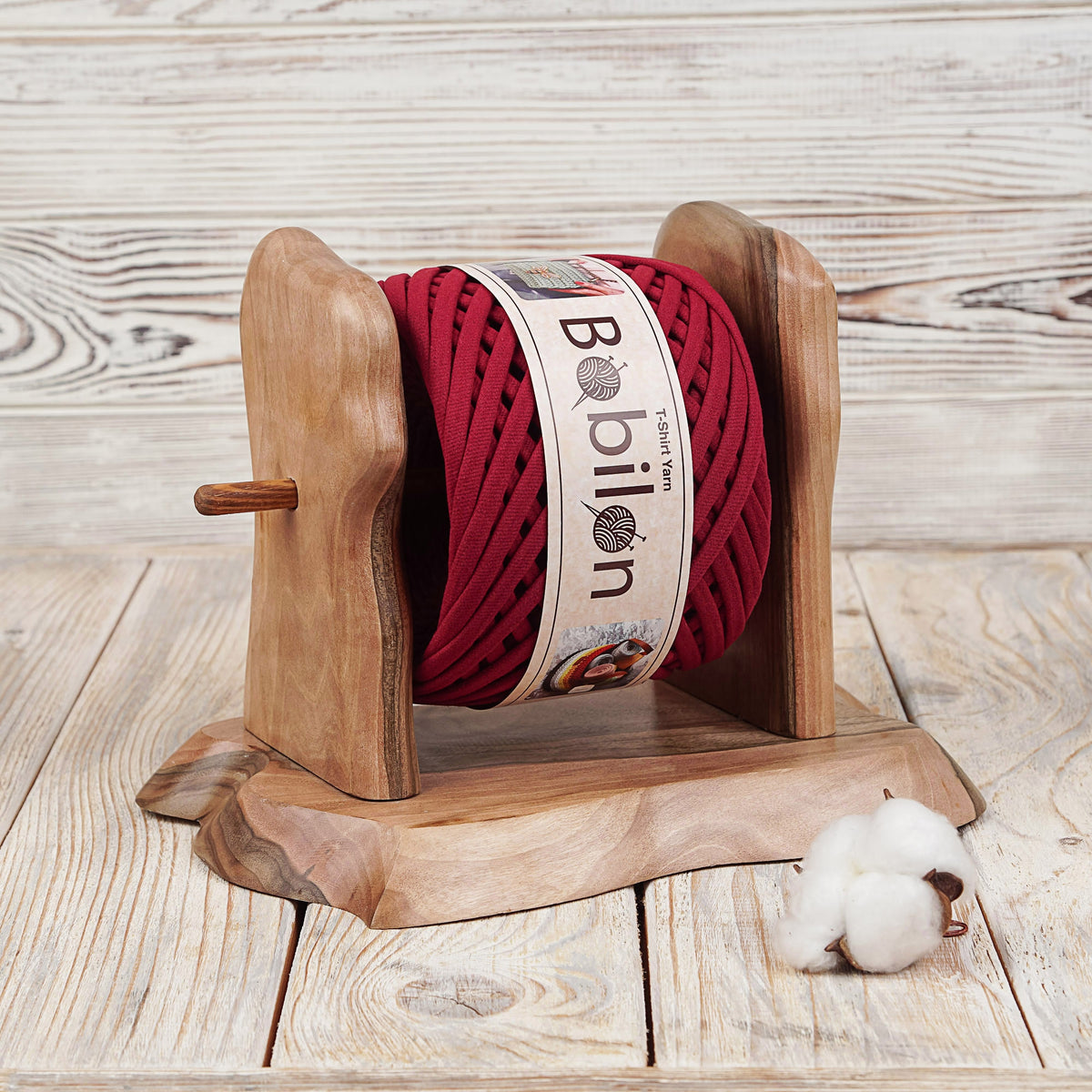 T-shirt yarn, Micro 3-5 mm, Burgundy