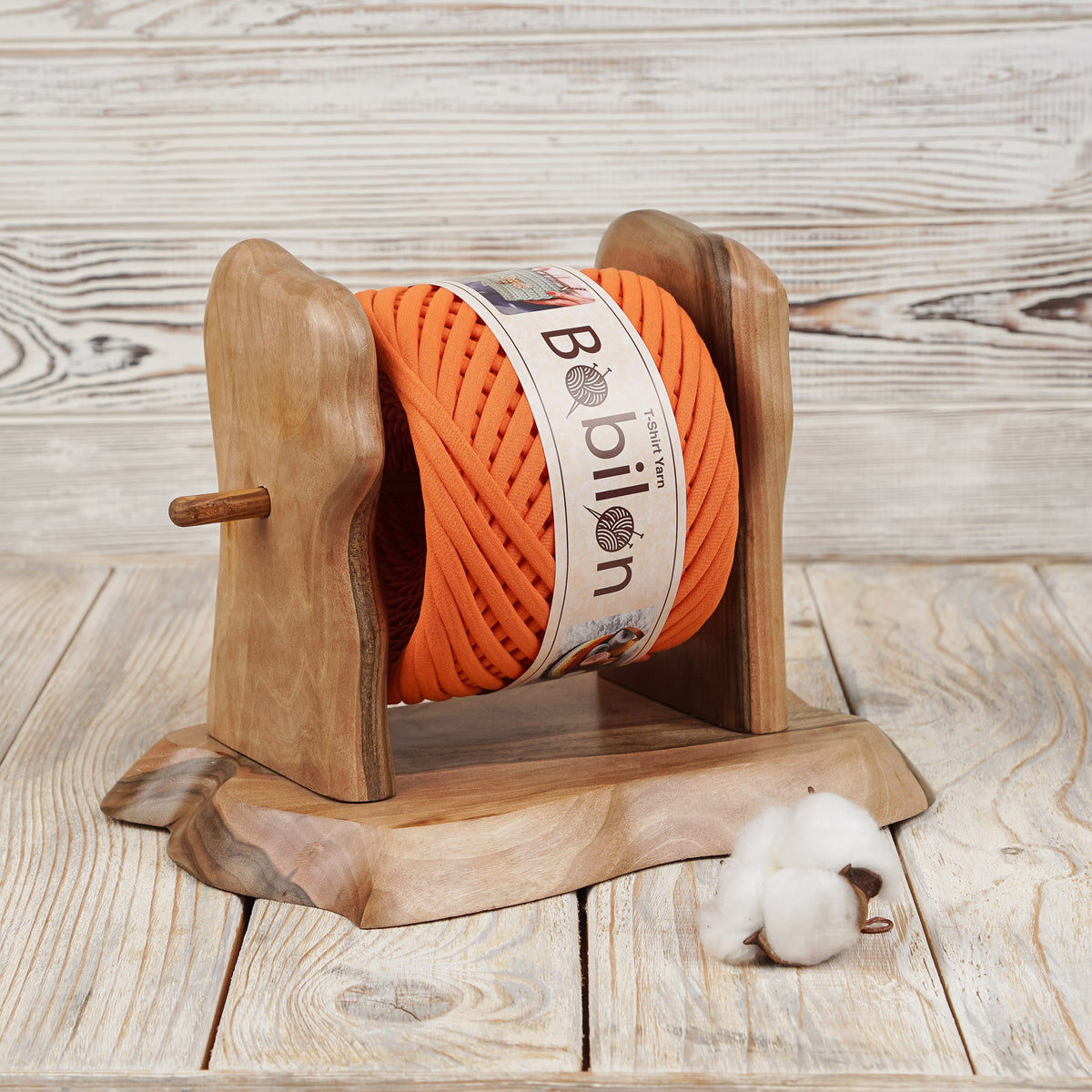 T-shirt yarn, Medium 7-9 mm, Orange