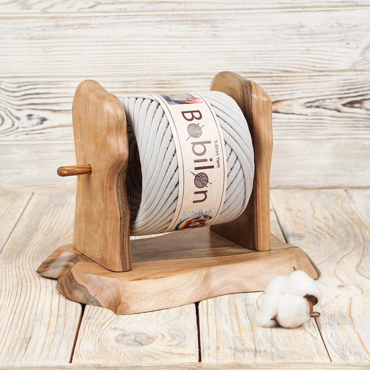 T-shirt yarn, Medium 7-9 mm, Stone