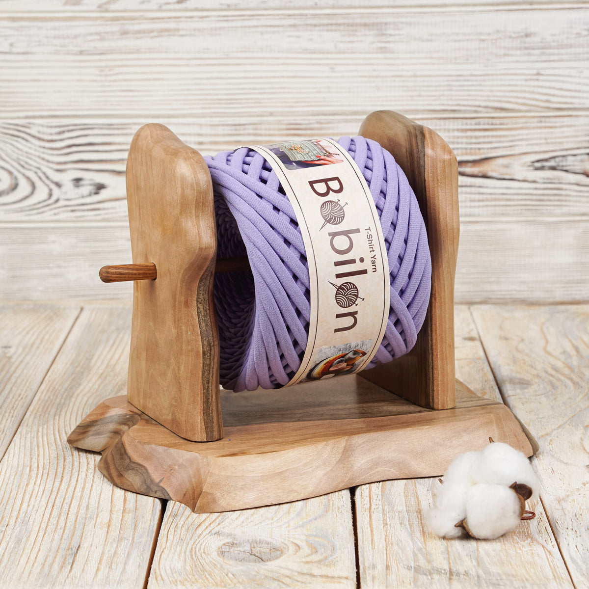 T-shirt yarn, Medium 7-9 mm, Lavender