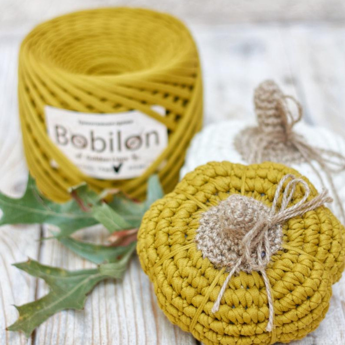 T-shirt yarn, Maxi 9-11 mm, Golden Lime