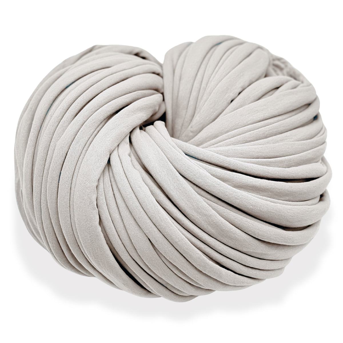 Super Thick T-Shirt Yarn 20–30 mm for Giant Crochet, Hand Knitting & Macrame – Chunky Cotton Tube Yarn – DIY Home Decor – Stone