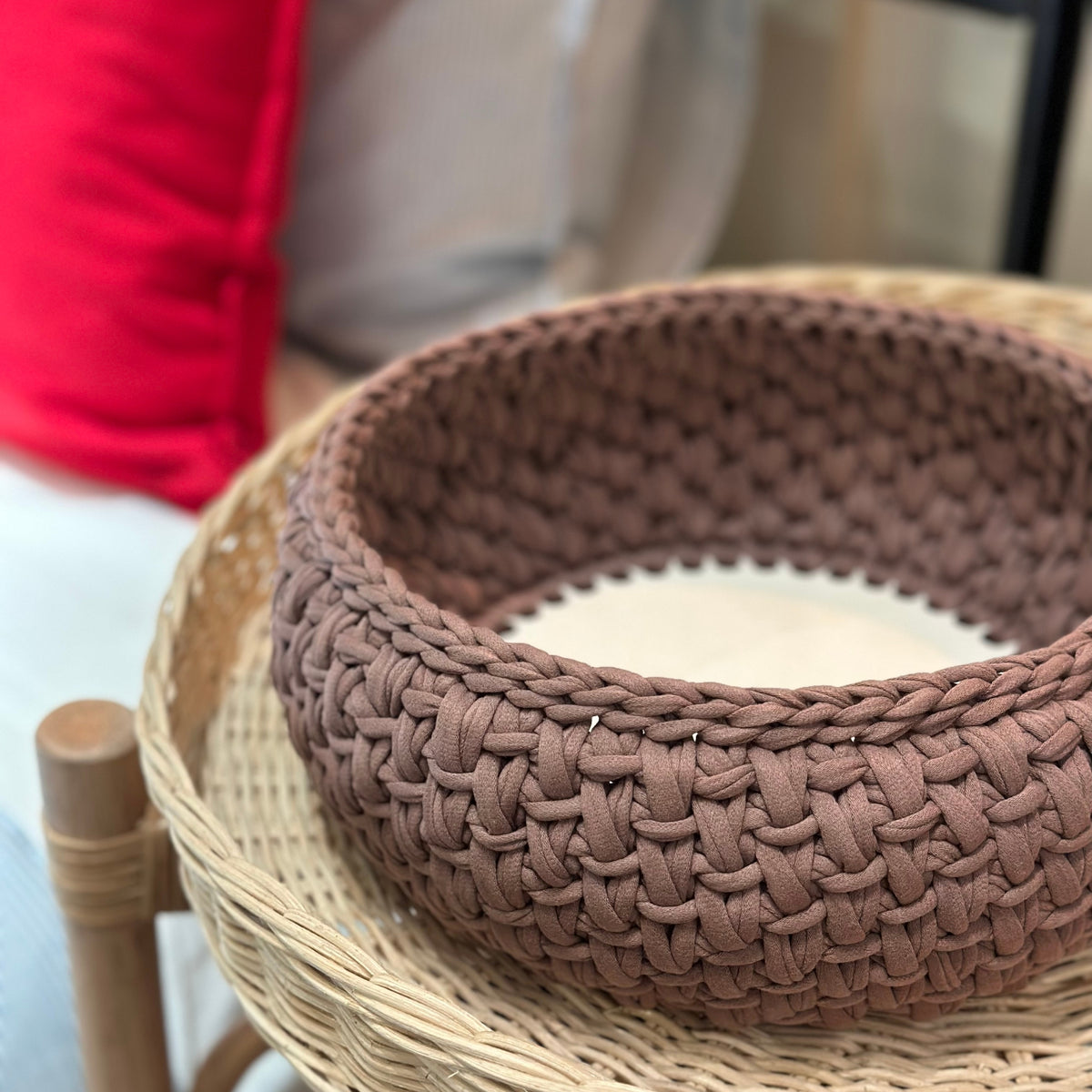T-shirt yarn, Medium 7-9 mm, Cocoa