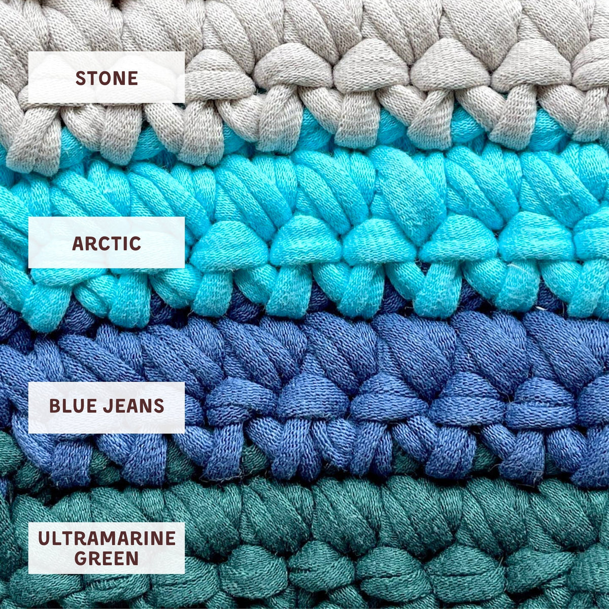 T-shirt yarn, Micro 3-5 mm, Arctic