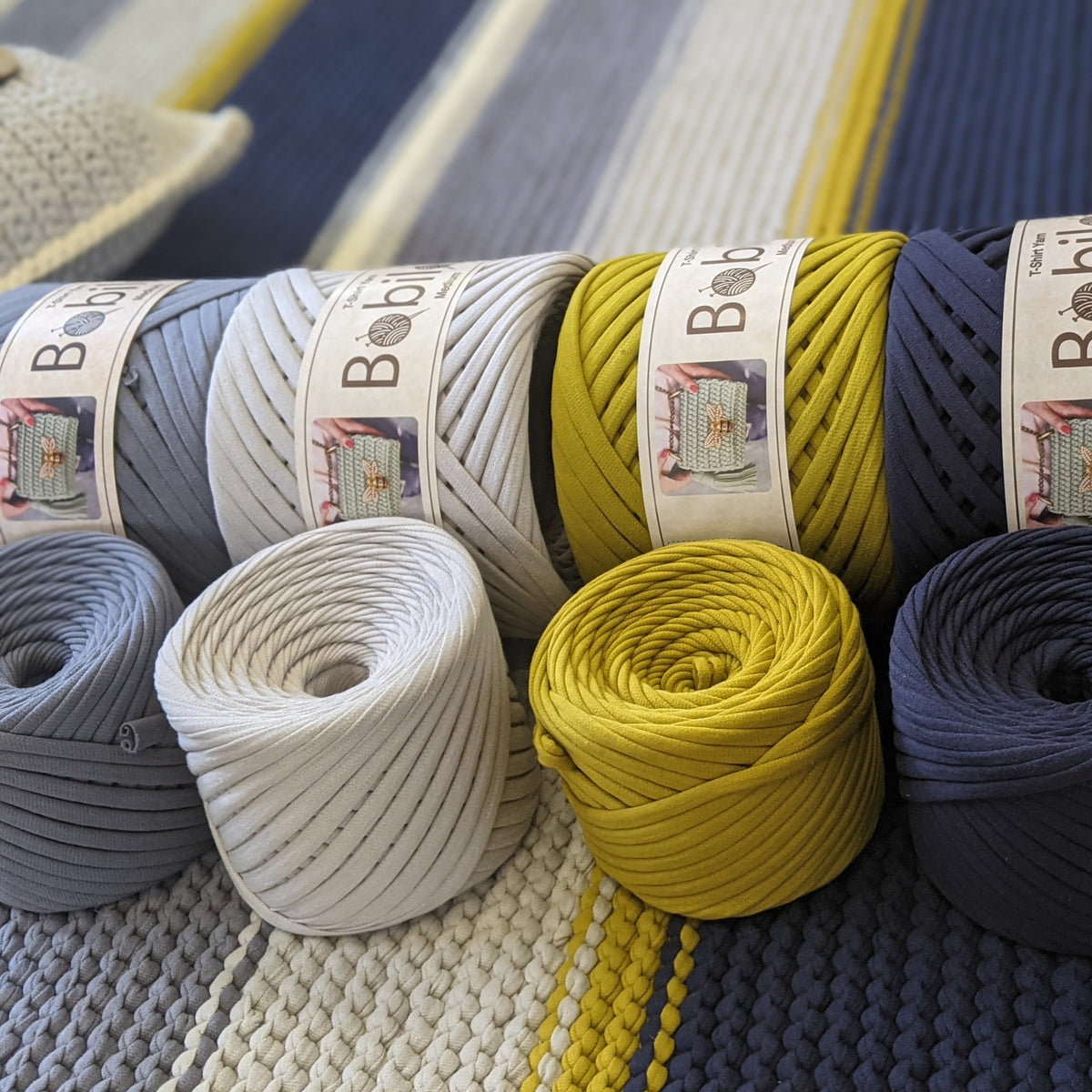 T-shirt yarn, Medium 7-9 mm, Stone
