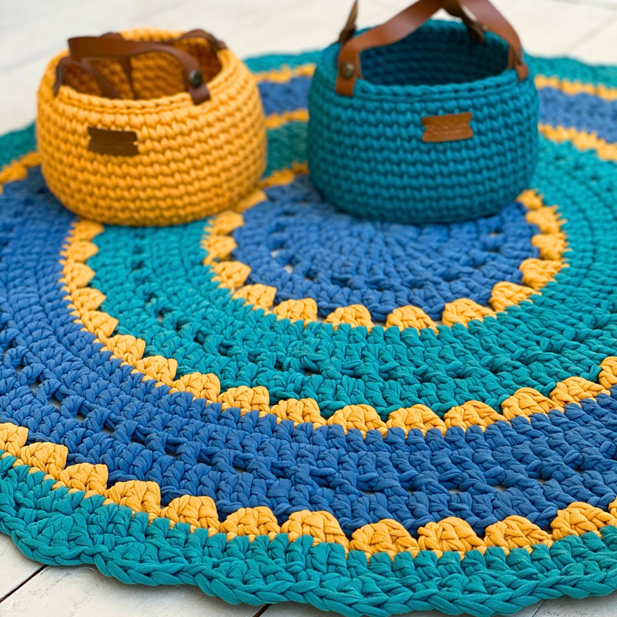 T-shirt yarn, Medium 7-9 mm, Deep Ocean