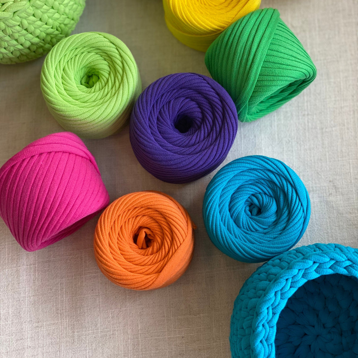 T-shirt yarn, Maxi 9-11 mm, Blue Lagoon