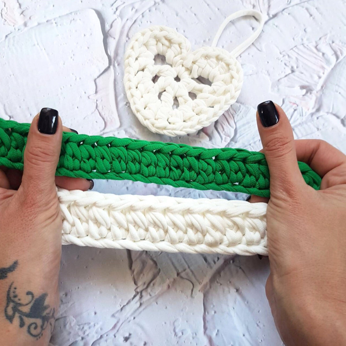T-shirt yarn, Medium 7-9 mm, Green Island