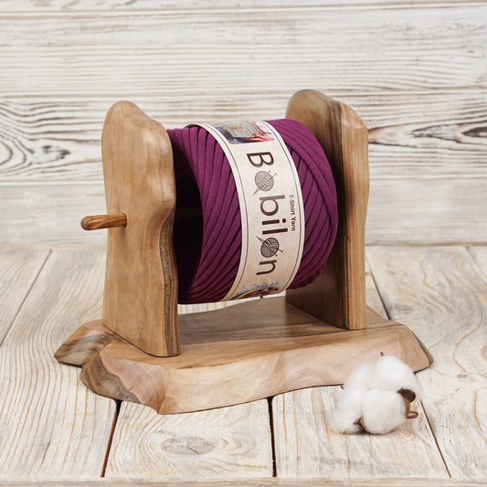 T-shirt yarn, Medium 7-9 mm, Plum Pie
