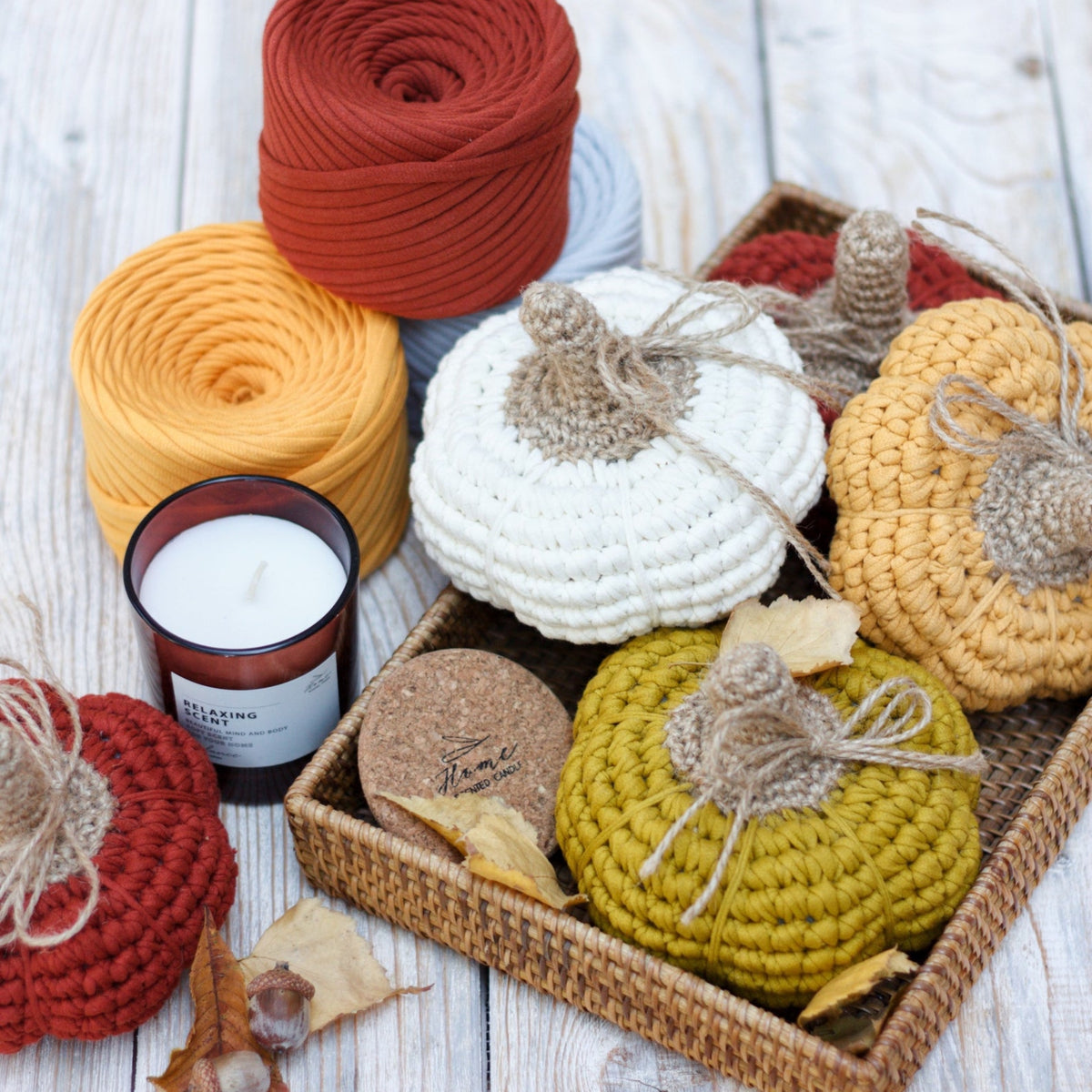 T-shirt yarn, Micro 3-5 mm, Mustard