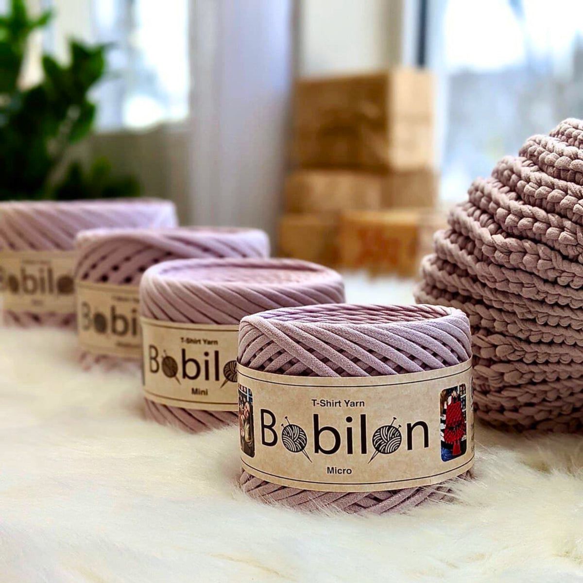 T-shirt yarn, Medium 7-9 mm, Nude