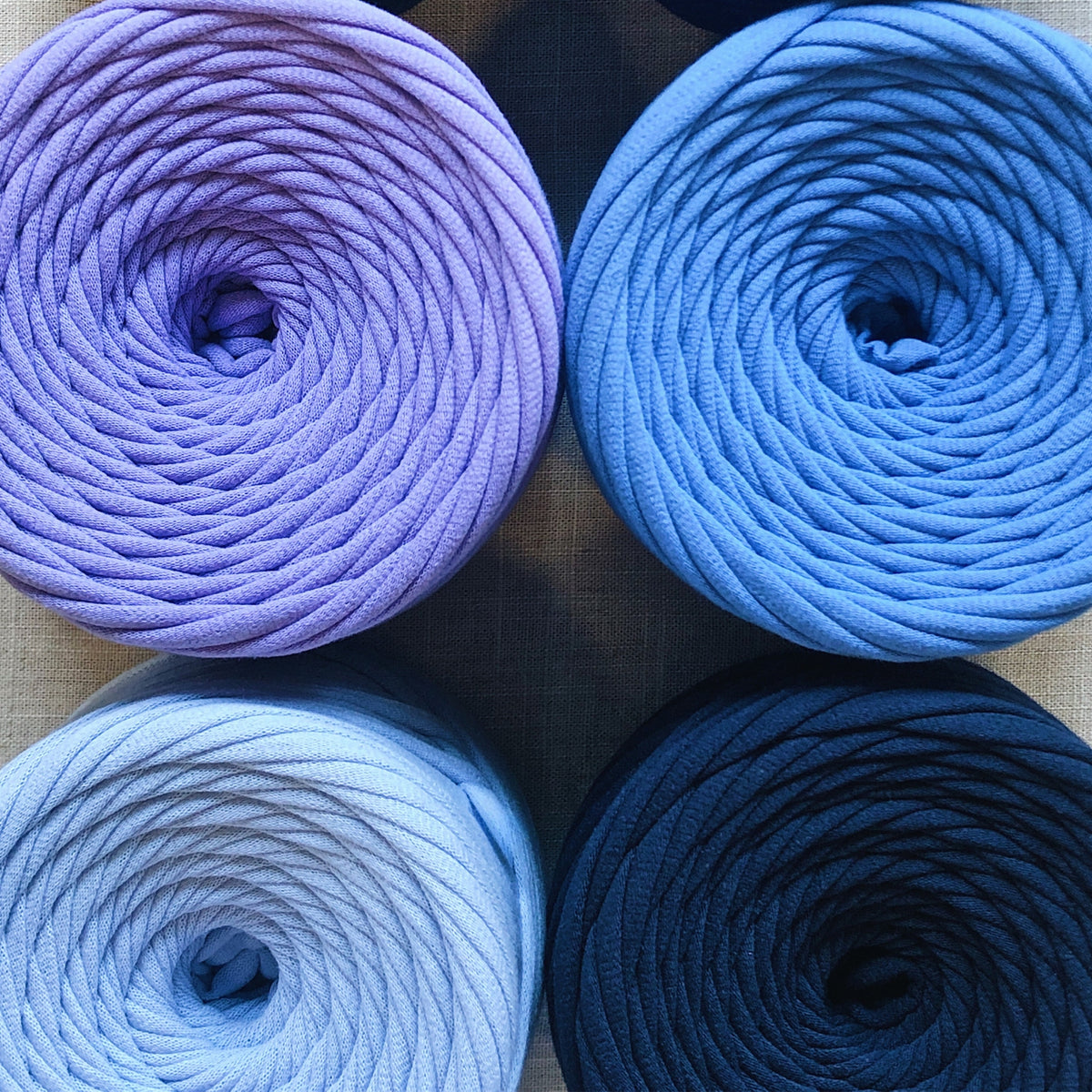 T-shirt yarn, Micro 3-5 mm, Blue Sapphire