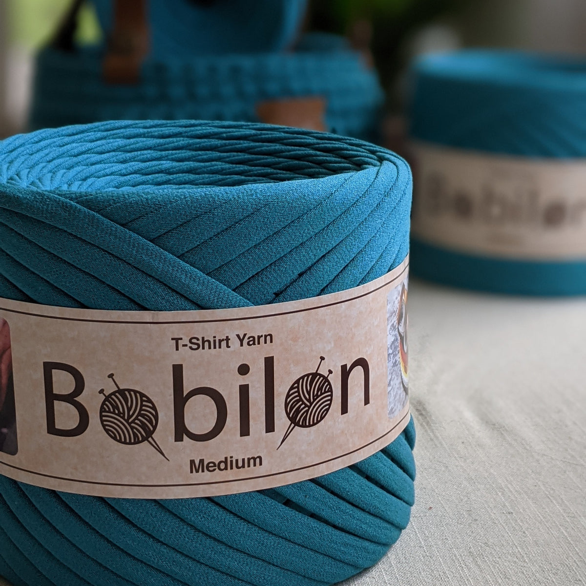 T-shirt yarn, Medium 7-9 mm, Deep Ocean