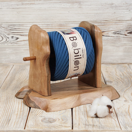 T-shirt yarn, Micro 3-5 mm, Blue Jeans