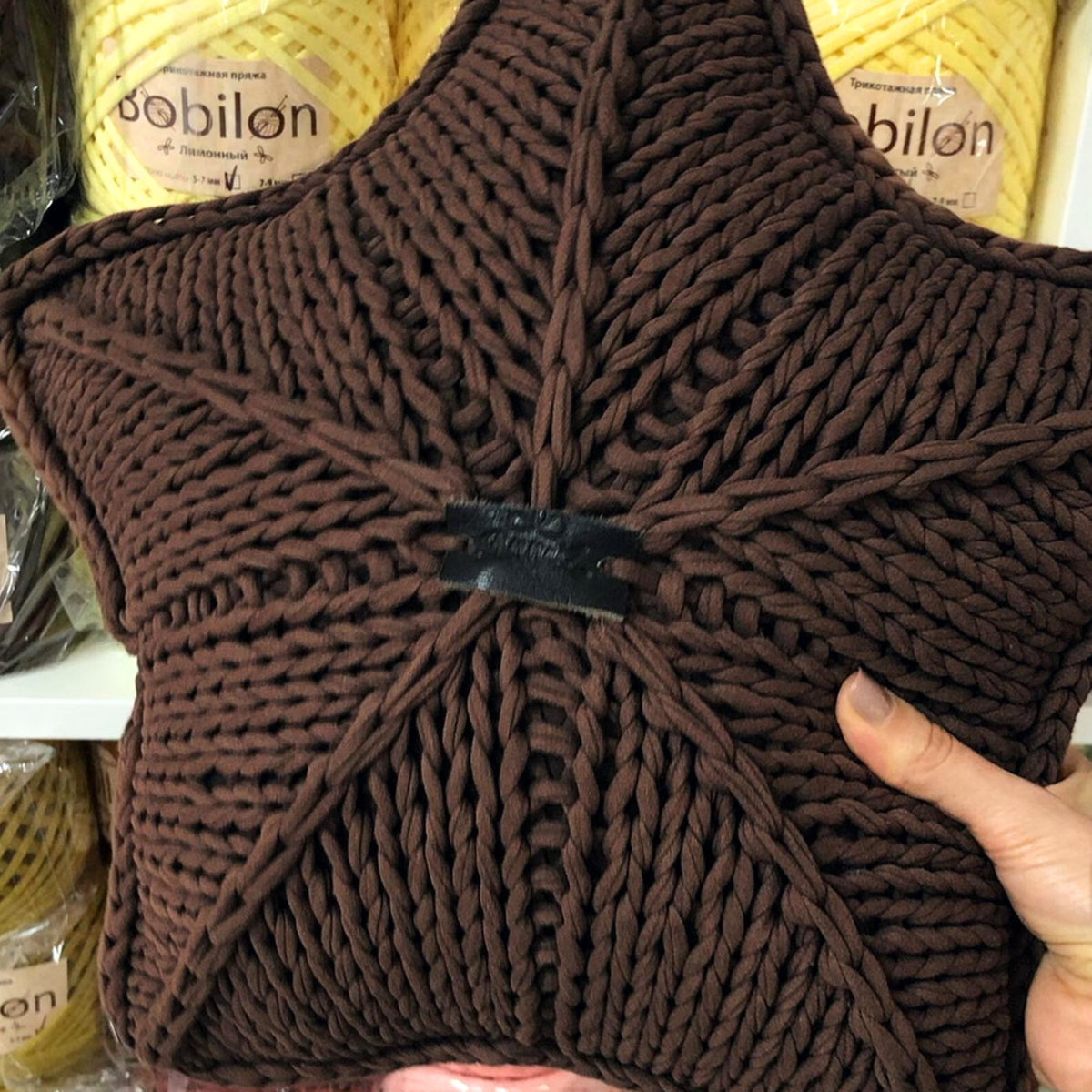 T-shirt yarn, Micro 3-5 mm, Hot Chocolate