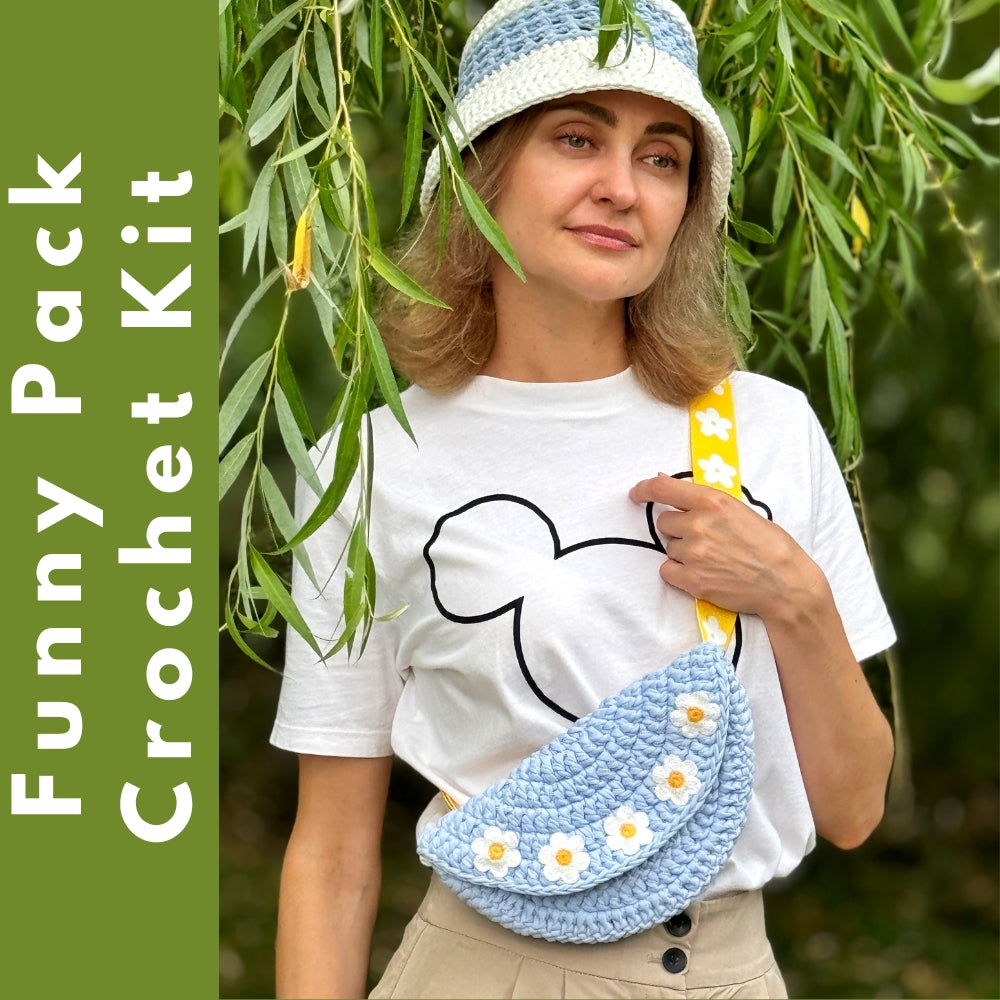 T-Shirt yarn crochet kit "Funny Pack"