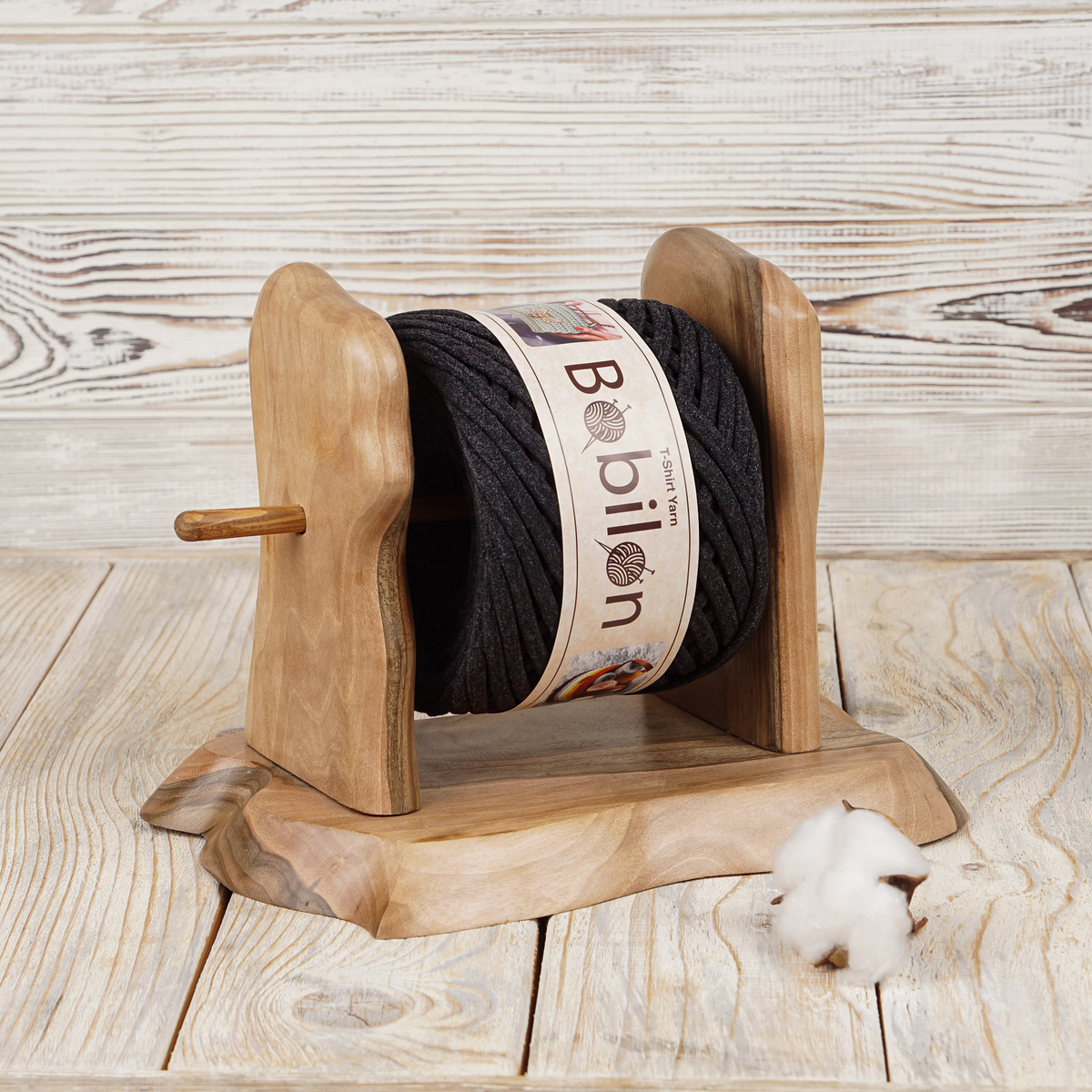 T-shirt yarn, Medium 7-9 mm, Graphite